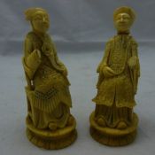 Two 19th century Chinese ivory figures