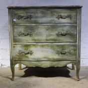 A French painted chest of drawers