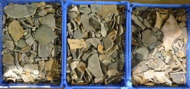 Three boxes of metal detector finds