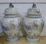 A pair of large Chinese vases