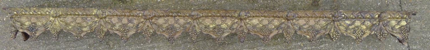 A Victorian brass pelmet