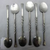 A set of six coffee spoons,