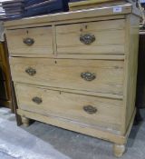 A Victorian pine chest of drawers