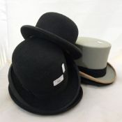 A quantity of top hats and bowler hats