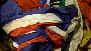 A quantity of vintage flags