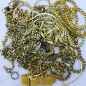 A box of various chains