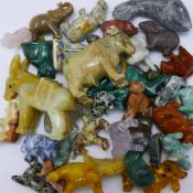 A quantity of hardstone animals etc