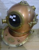 A copper divers helmet