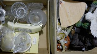 Two boxes of miscellaneous china,