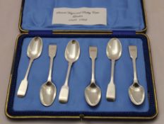 A harlequin set of six large Victorian tea/coffee spoons by Samuel Haynes and Dudley Carter, London,