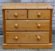 A modern pine chest of drawers