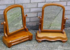 Two Victorian toilet mirrors