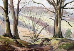 *AR LEONARD RUSSEL SQUIRRELL (1893-1979) British Wooded Landscape Watercolour Signed 36 x 35 cm,