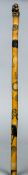 A late 19th/early 20th century Japanese bamboo walking stick Carved with various animals and