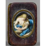 After POMPEO BATONI (1708-1787) Italian, Meditation of the Penitent Magdalene Enamels on porcelain,