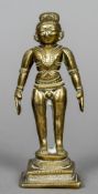 An Indian bronze figure, possibly Bala Krishna 13.5 cm high.