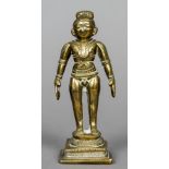 An Indian bronze figure, possibly Bala Krishna 13.5 cm high.