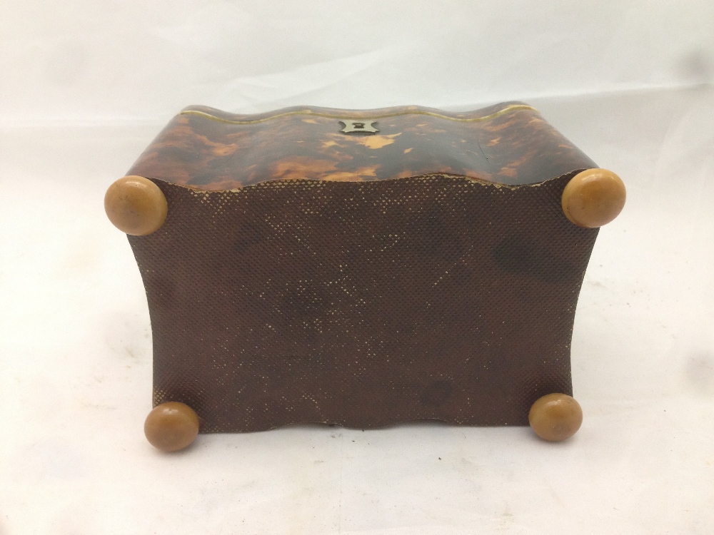 A 19th century tortoiseshell tea caddy Of small proportions, - Image 8 of 8