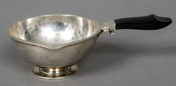 A Danish 925 Sterling silver sauceboat Of single lipped circular form with a spreading foot and