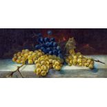 ENGLISH SCHOOL (19th century) Still Life of Grapes Oil on canvas laid down 37 x 17.