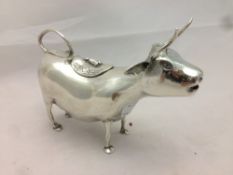A silver cow creamer,