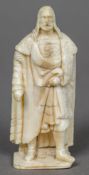 An 18th/19th century Dieppe carved ivory figure Formed as a bearded figure in early clothing.