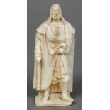 An 18th/19th century Dieppe carved ivory figure Formed as a bearded figure in early clothing.