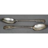 A George III silver basting spoon, hallmarked London 1814,