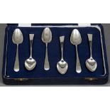 A set of six George III silver teaspoons, hallmarked London 1805 and 1811,