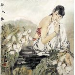 JAING CHAO (born 1958) Chinese Purity Watercolour 100 x 100 cm,