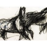 ENGLISH SCHOOL (21st century) Horses Study I Charcoal Inscribed to verso 40 x 29 cm,