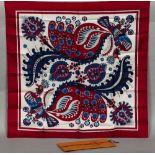 JULIA ABADIE, for Hermes, Skyros silk scarf In Hermes outer sleeve. The scarf 88 cm square.