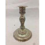 A Victorian silver taper stick, hallmarked Birmingham 1892, maker's mark of George Wish 8.5 cm high.