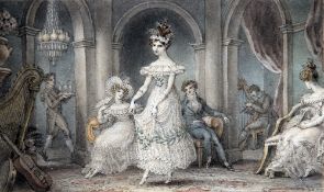 EDWARD FRANCIS BURNEY (1760-1848) British A Fashionable Party at a Private Play;
