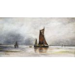 E JONES (19th century) British Coastal Shipping Oils on canvas Signed 45 x 24.