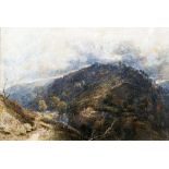 JOSEPH HASLAM HAWKSWORTH (1827-1908) British Moorland Landscape Watercolour Signed,