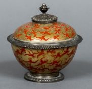 A Chinese porcelain box and cover,