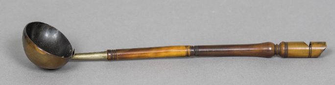 An unusual 19th century horn spoon,