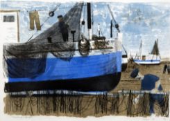 *AR BERNARD CHEESE (1925-2013) British Mending the Nets Limited edition print Signed, titled,