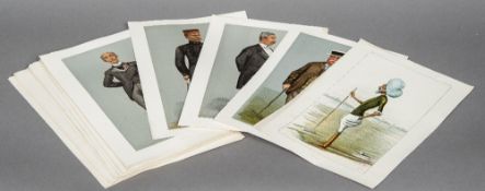 A quantity of Vanity Fair caricature prints, 1990-1903 27 x 39.5 cm, unframed.