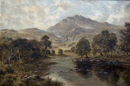 HENRY COOPER (flourished 1910-1935) British Mountainous River Landscape Oil on canvas Signed and