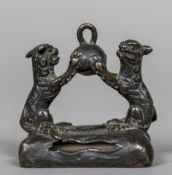 A antique Chinese bronze seal The matrix worked with archaic characters,