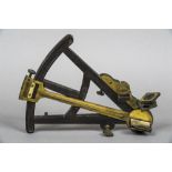 A 19th century brass mounted ebony octant Of typical form;