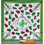 PHILIPPE LEDOUX (1903 - circa 1975) British, for Hermes Silk scarf, Jockey pattern, boxed.