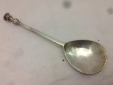 An early silver seal top spoon The plain bowl with star hallmark,