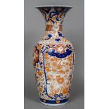 A large late 19th century Japanese baluster vase Typically decorated in the Imari palette.