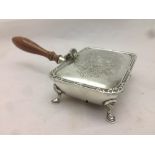 A silver silent butler, hallmarked Birmingham 1962, maker's mark of Ellis & Co.