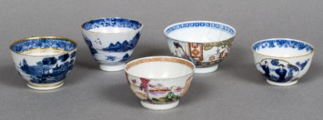 An 18th century Canton famille rose tea bowl Decorated with figural vignettes;