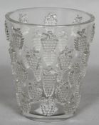 A Lalique glass vase Malaga pattern, stencilled mark Lalique France to base. 14.5 cm high.