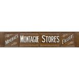 A large Victorian wooden framed toleware shop sign Of panel form inscribed MINERALS,